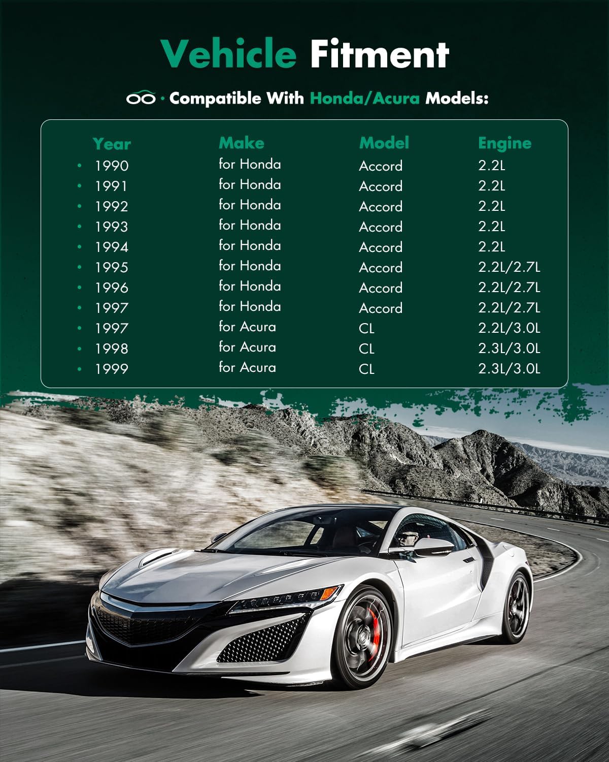 SCITOO Coilover Suspensions Shock Struts Kits Assembly Full Set Shocks Struts Kits fit for Honda for Accord 1990-1997