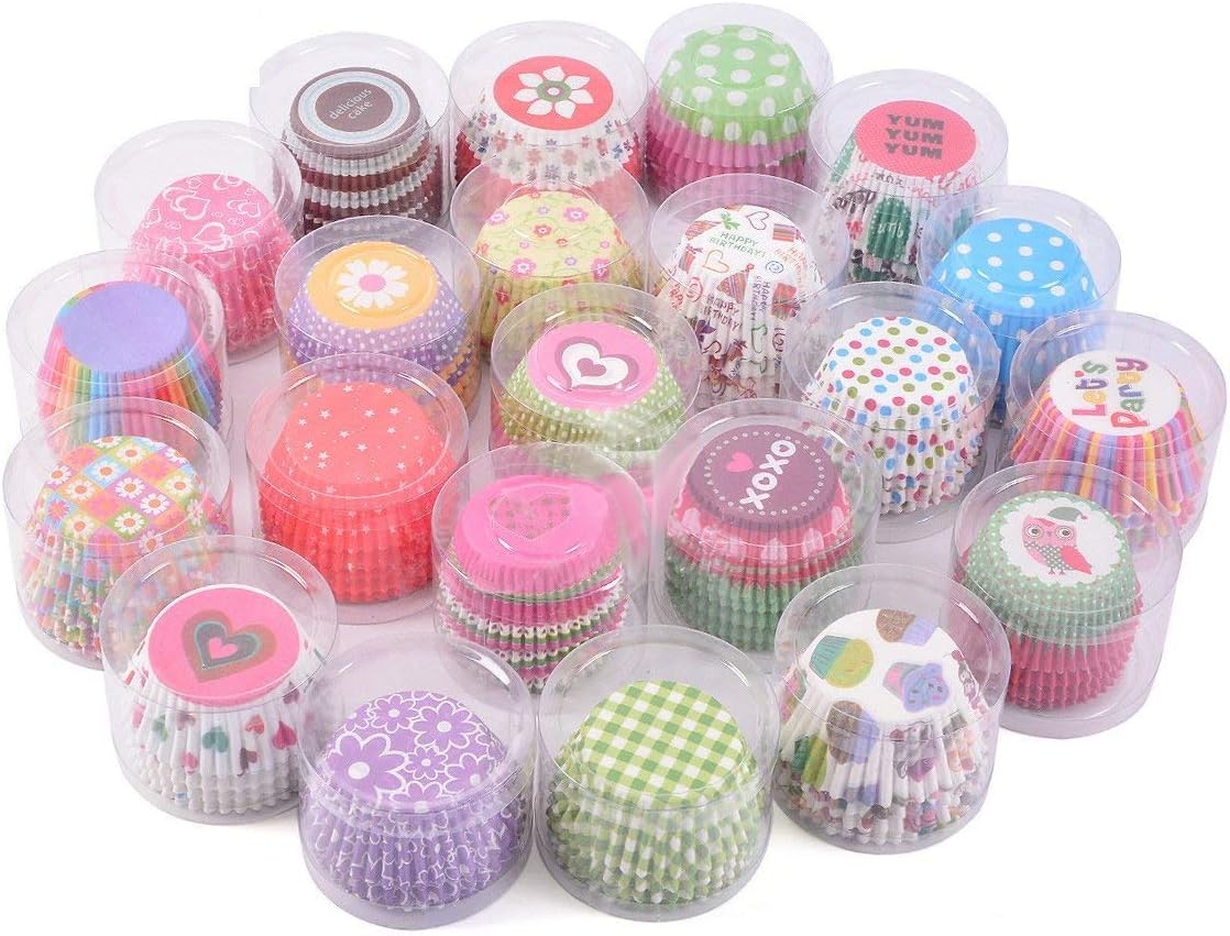 KeysuiCarnival Paper Baking Cases for Cupcakes, Pack of 100