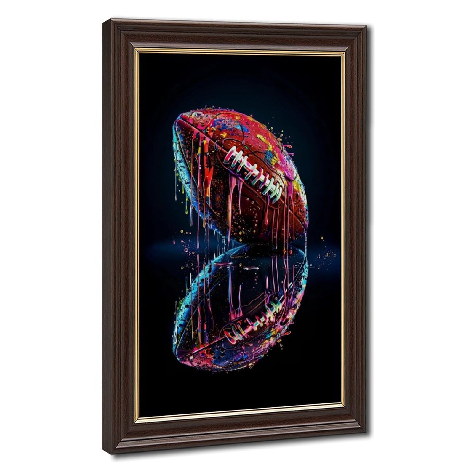 Bareronor Mokume Gane Frame-Style American Football Canvas Poster For Dorm Room Decor Gift