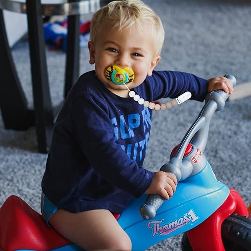 Miniatura 4 de Clips para chupete para bebés niños y niñas, paquete de 2 (grisverde)