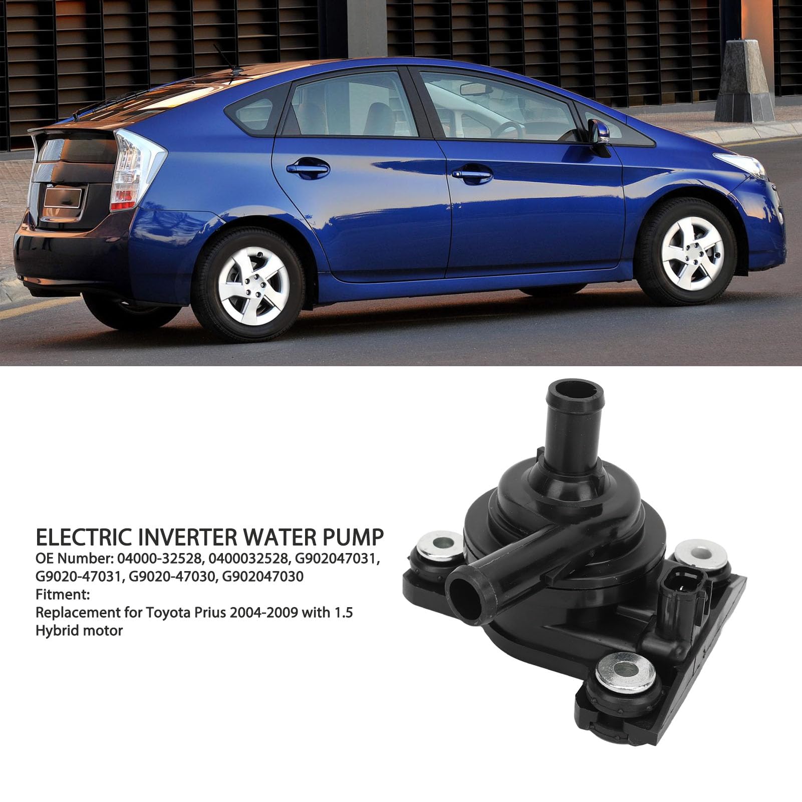 Pompa Acqua Elettrica Inverter 04000-32528 Per Toyota Prius Ibrido 1.5 2004-2009 – Ricambio In ABS - 3