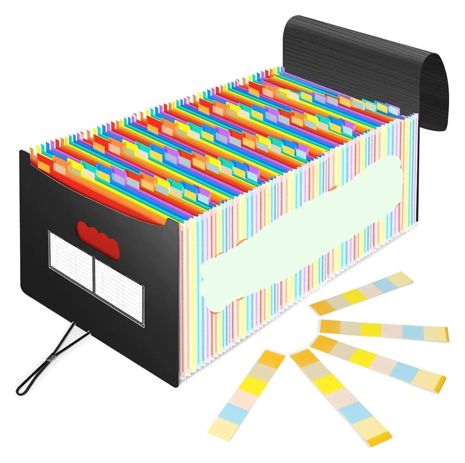 Carpeta de Archivos Extensible Organizador de Documentos en acordeón de Bolsillo 24/60, Papel de Carta, tamaño A4, Organizador de acordeón de plástico expandible(60 grids)
