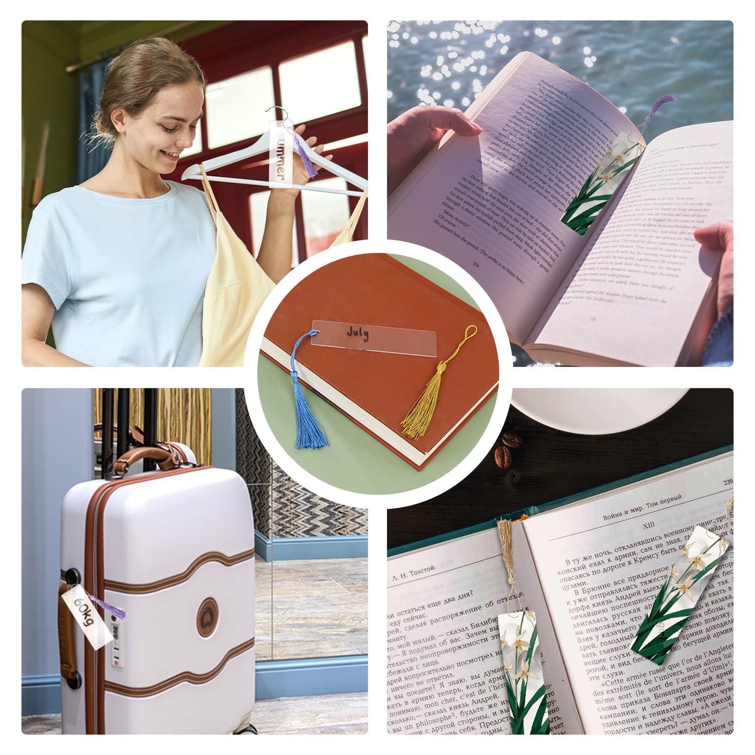 Segnalibri In Acrilico Vuoti - 15 Pezzi Con Nappe, Per Fai Da Te E Decorazione - Foto 11