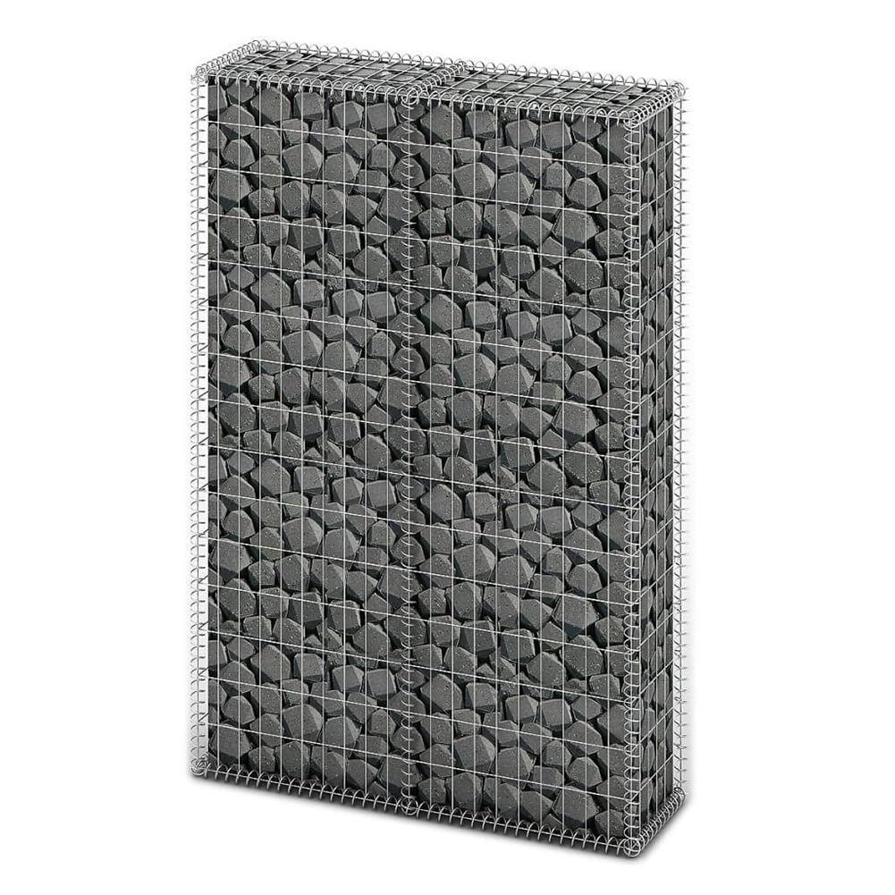 Panier à gabions avec couvercles 150x100x30 cm pour mur de soutènement de jardin