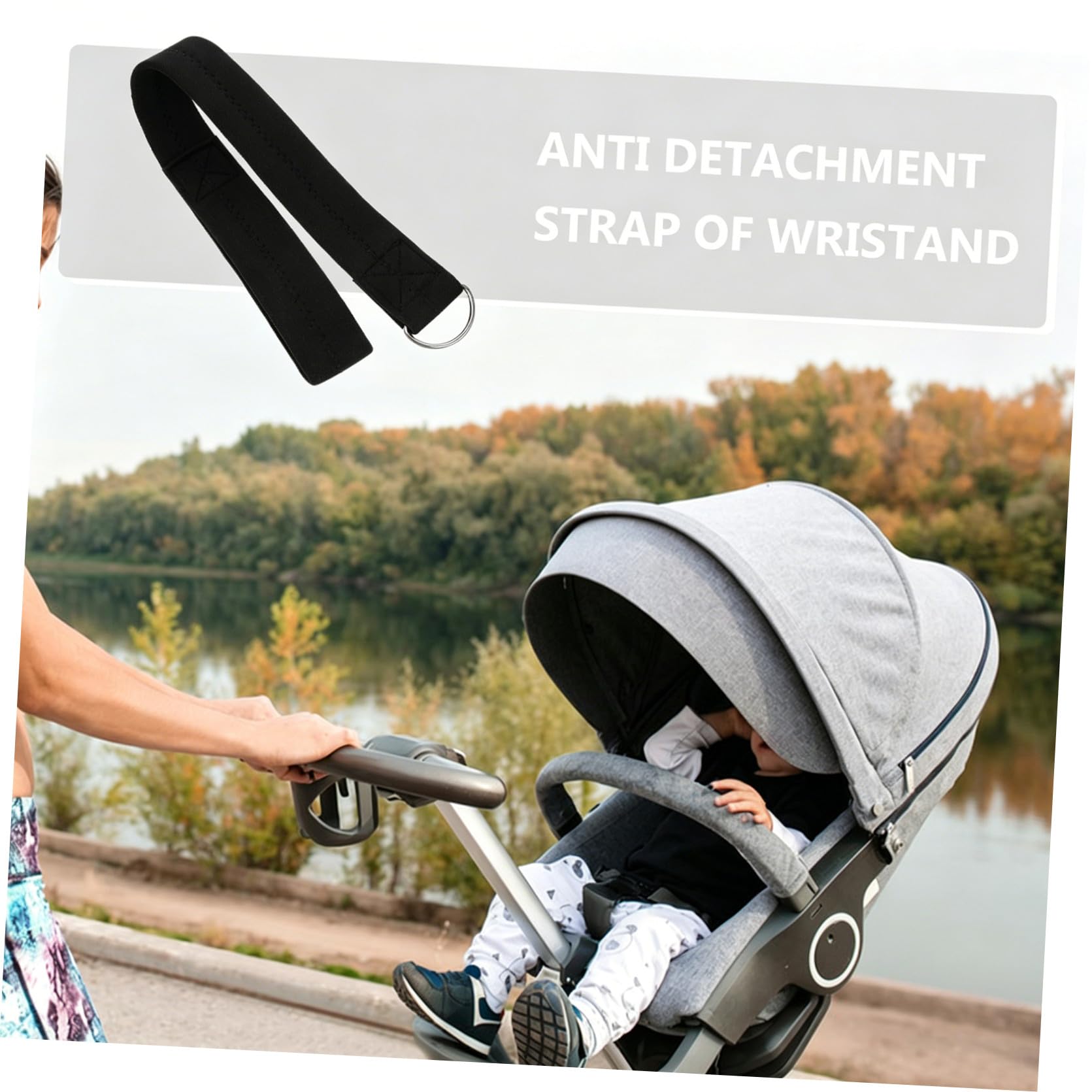 GALPADA Dragonne de Sécurité pour Poussette Bébé en Néoprène, Bracelet Anti-perte Réglable, Bande Sécurisée pour Poussette et Panier D'achat, Brassard Pratique pour Promenade,