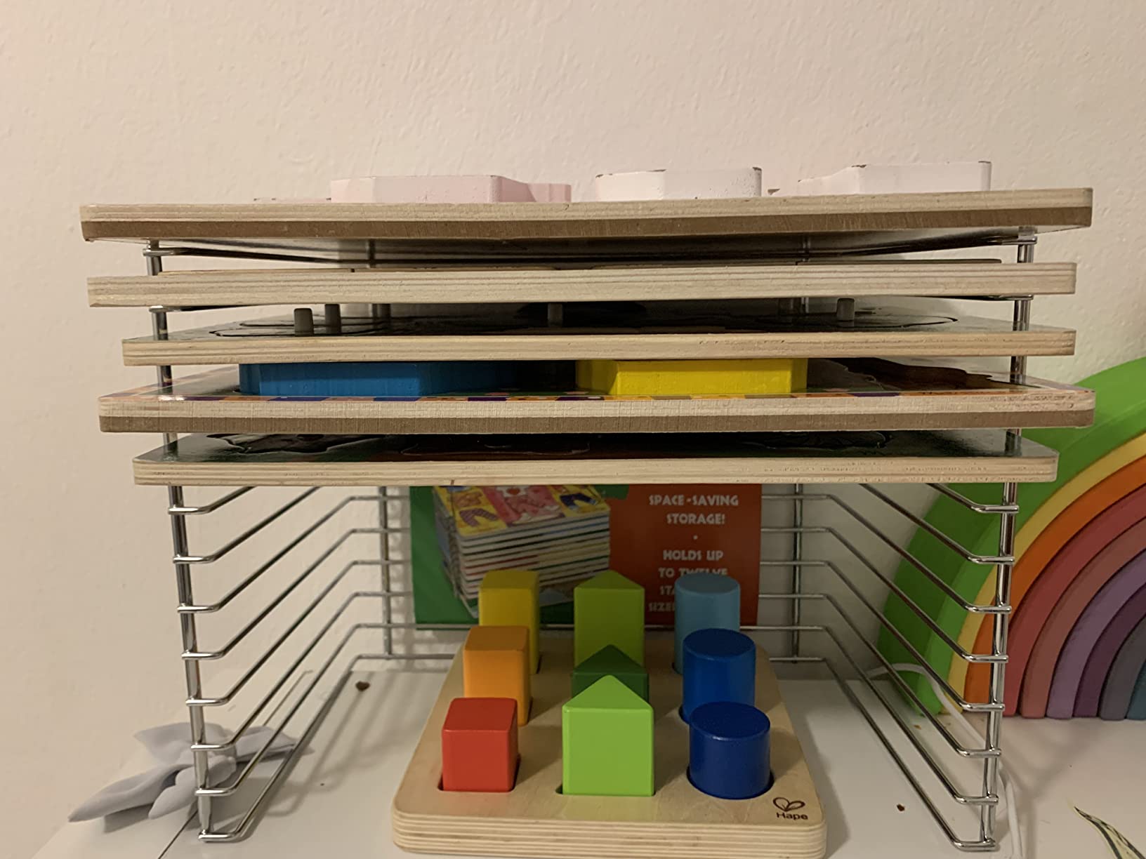 6/mo Finance Melissa & Doug Puzzle Storage Rack Wire Rack Holds 12