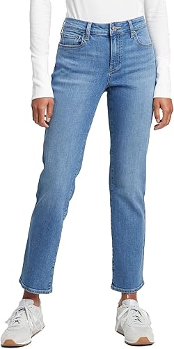 GAP Jeans de mezclilla de corte recto clásico para mujer