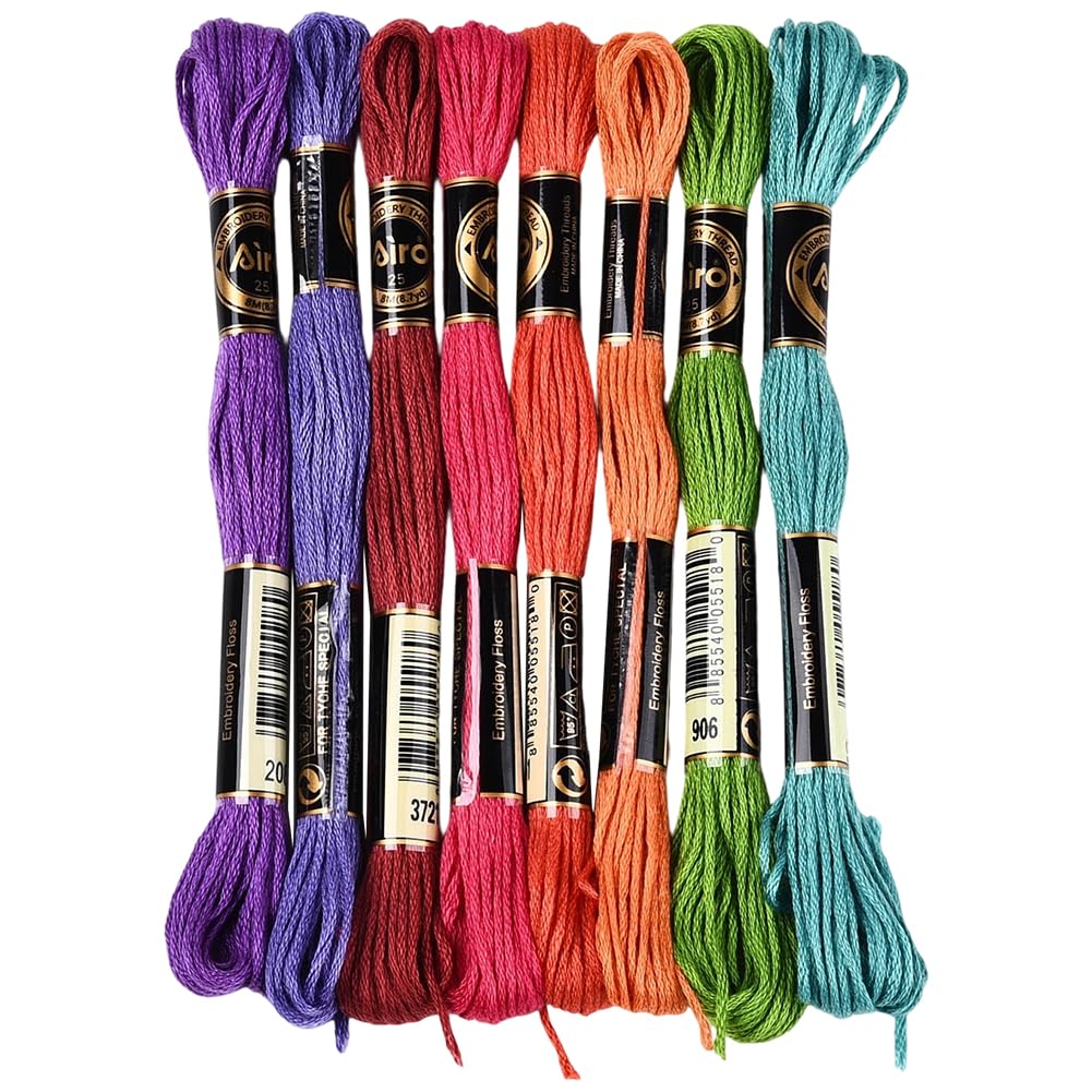 8 Knäuel Stickgarn – Je 8 M, 6 Stränge, Farbverlauf, Für Freundschaftsarmbänder, Kreuzstich & Basteln