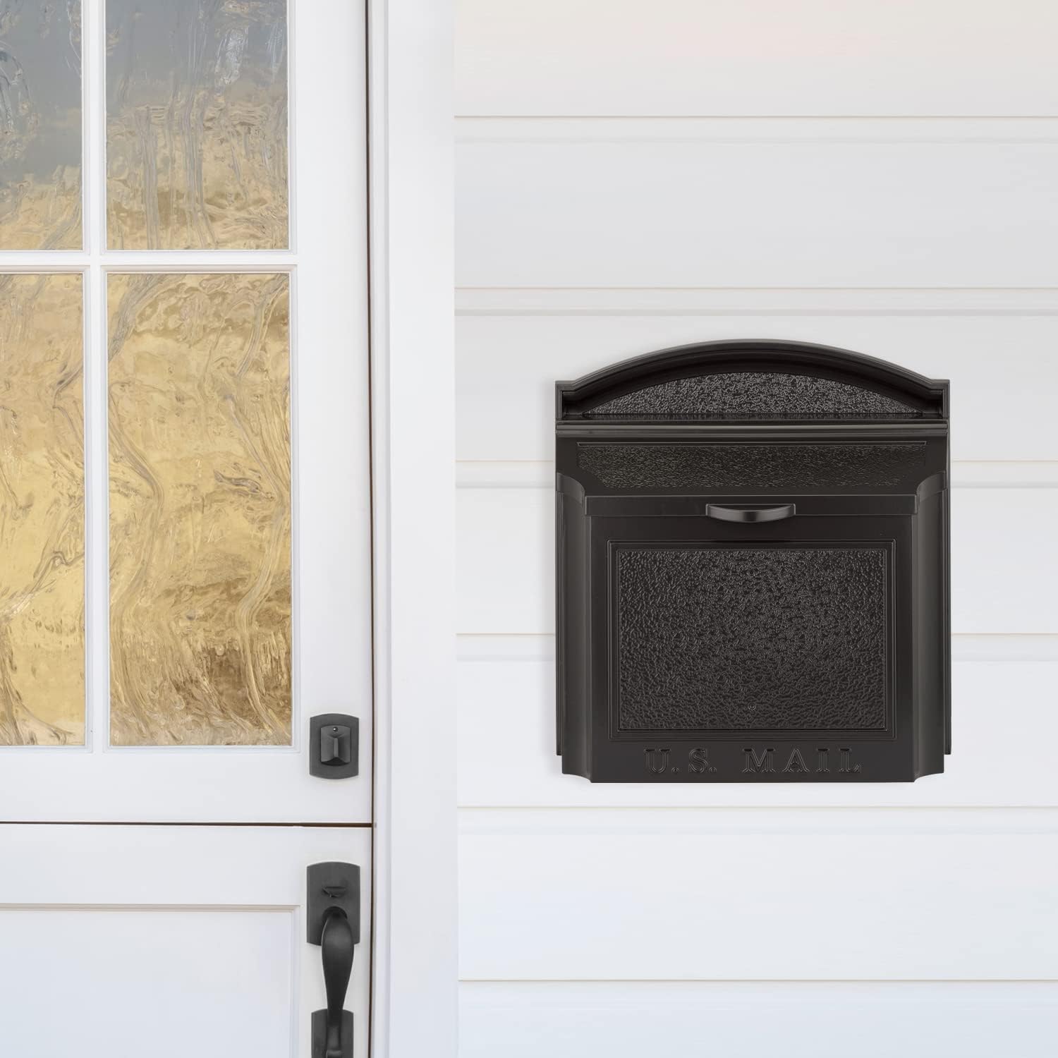 Whitehall Wall Mailbox - Locking - Black, Extra Large