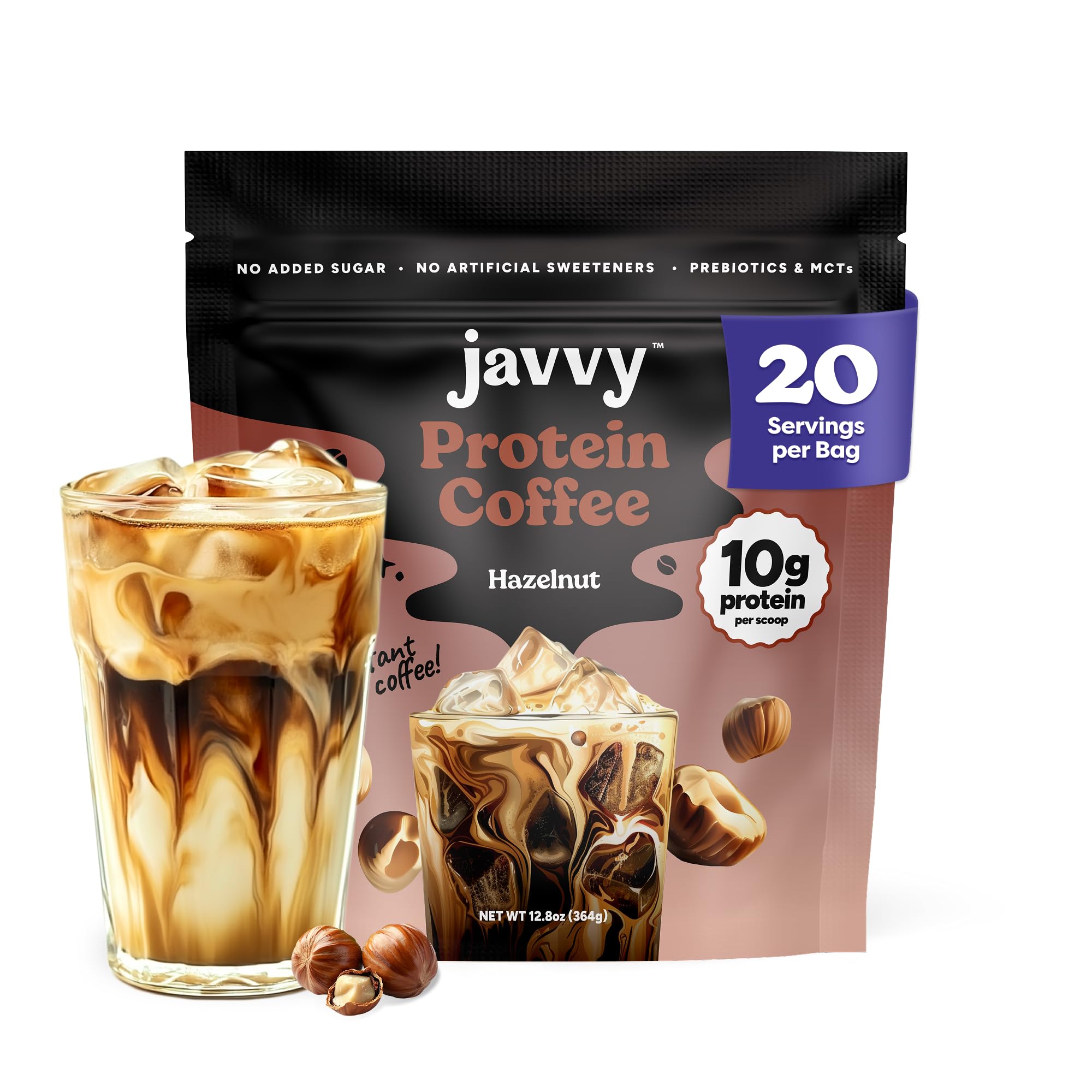 Javvy Protein Coffee for Cold Brew & Iced Coffee, French Vanilla V3 — view 18