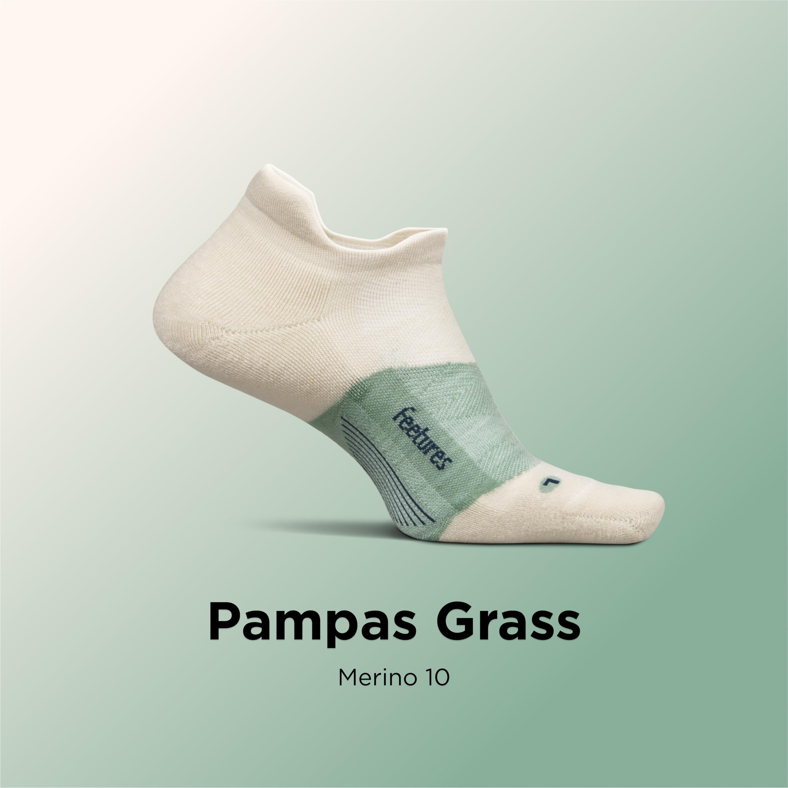 Feetures Merino 10 Max acolchado sin etiqueta Calcetines de tobillo - Calcetines de lana para mujer y hombre - (1 par), Medium