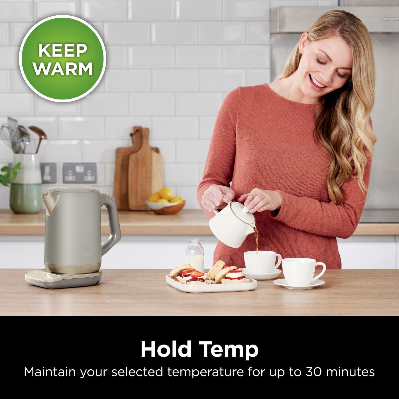 Ninja Ninja Perfect Temperature Kettle, 1.7L (KT201UKSTGD) thumbnail 7