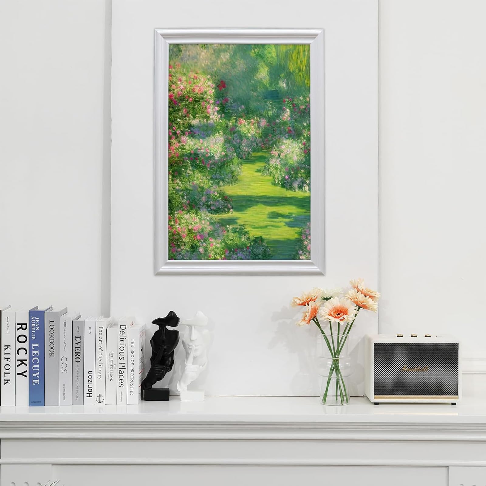 Flexible Zierleiste Selbstklebend Deckenleisten - Wand Deko - Wandleistenleiste - Selbstklebende Verkleidungsleiste Zierleisten Weiß, Spiegelrahmen Schranktür Home Decoration (5M x 40MM)