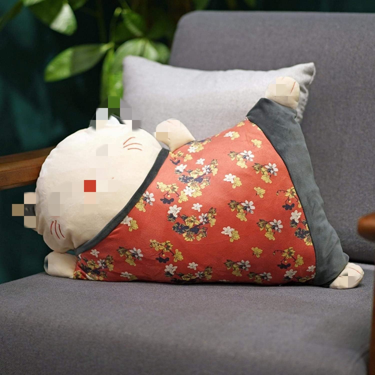 OIFAODAO Blanket pillow, 2 In 1 Cushion Throw Pillows,travel pillow blanket, in,55cm Cartoon Sleeping Cat Plush