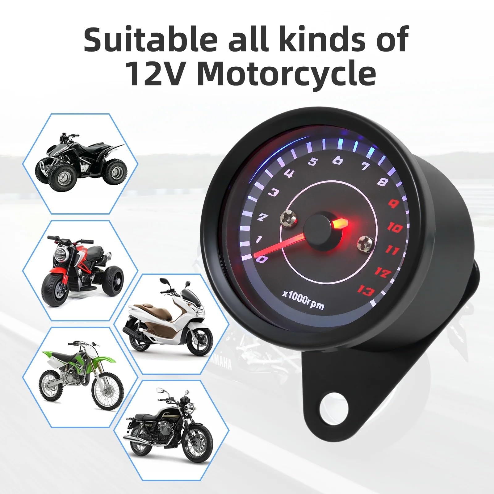 Moto velocímetro Digital para motocicleta electrónico LED, accesorio