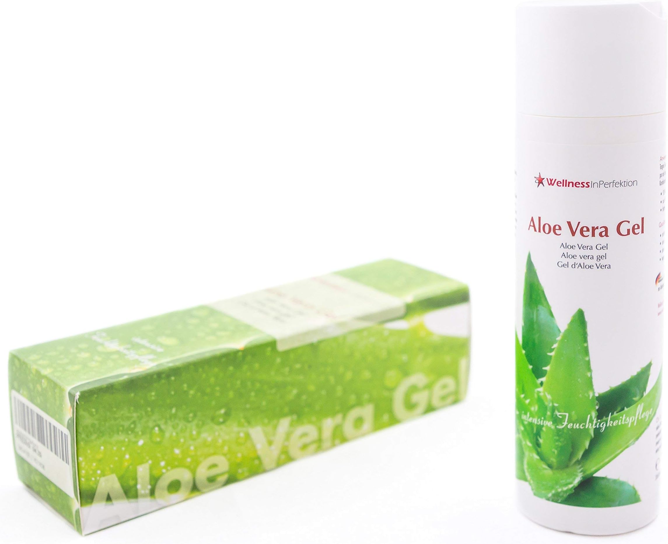 Natural Aloe Vera Gel for Skin 200 ml by WellnessInPerfektion WIP GmbH I Moisturizing Care Skin Gel Natural Cosmetics Body Gel Moisturizing Gel Face Care I Bio Skin Care vegan, fat-free
