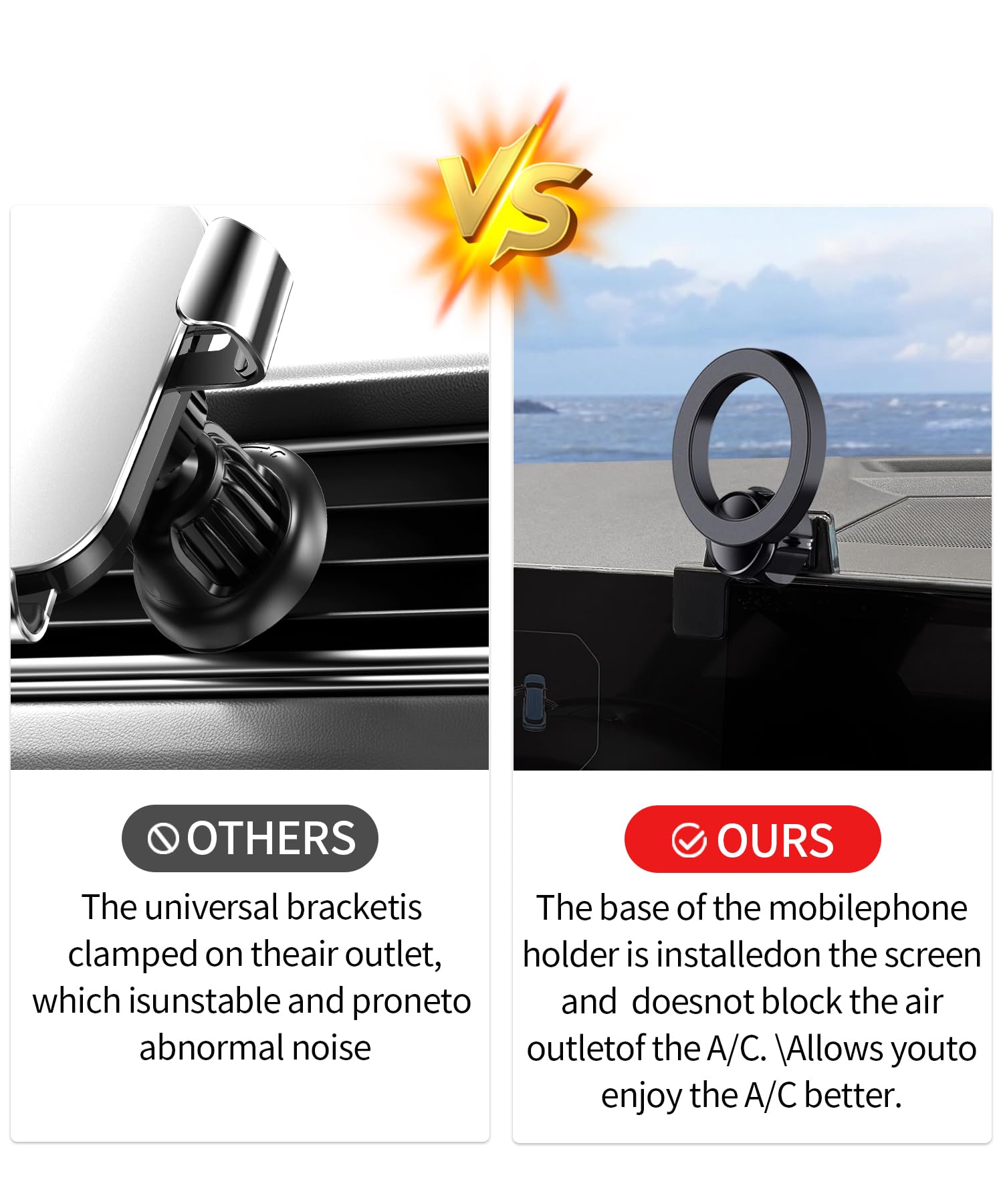 Supporto per telefono da auto per Kia Sorento 2024 2025 2026 Accessori, schermo da 12,3 pollici | Magsafe - Supporto magnetico per cellulare, compatibile con iPhone, 3D, stabile, per cruscotto e navigatore GPS
