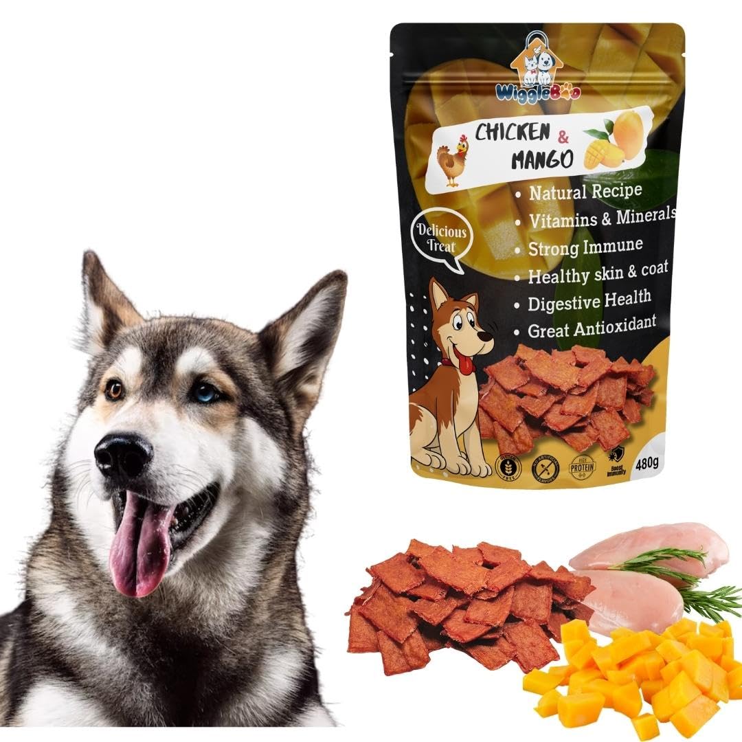 See full amazon price history chart for WiggleBoo Chicken & Mango Dog Treat | Protein Rich | Fiber Rich | Crunchy Healthy Snacks (480 Grm) WiggleBoo Chicken & Mango Dog Treat | Protein Rich | Fiber Rich | Crunchy Healthy Snacks (480 Grm) (B0C6282TGY) Amazon Price History, Amazon Price Tracker