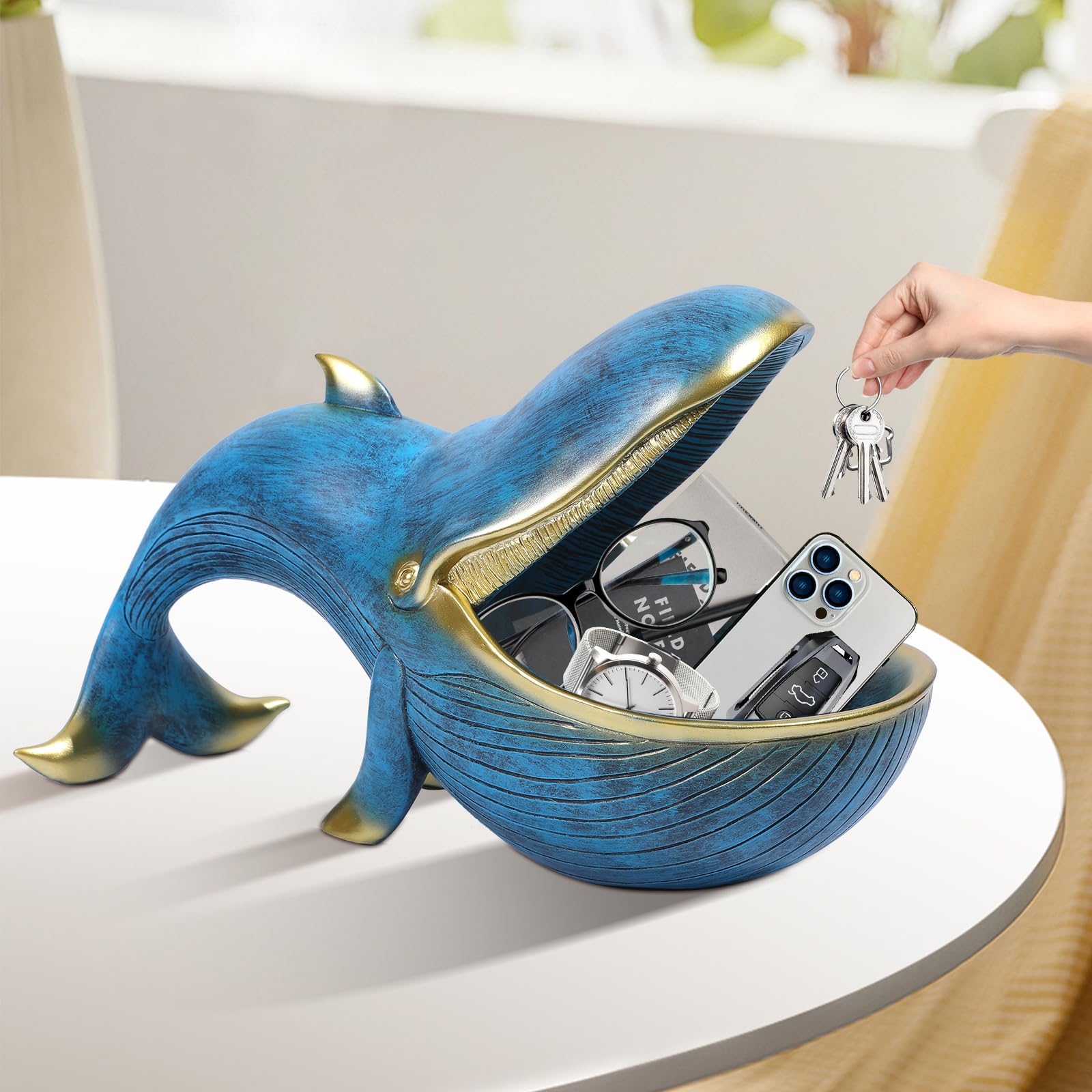 Amazon.com: UREYMX 12'' Whale Statue, Resin Whale Figurine Fun