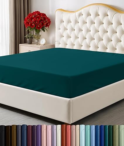 Miniatura 26 de Utopia Bedding - Juego de 2 sábanas bajeras, de microfibra suave cepillada, esquinas tipo bolsillos profundos, de fácil cuidado, antiencogimiento