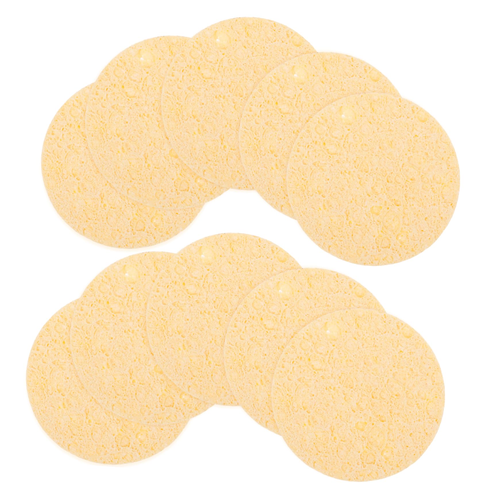 HOLIDYOYO 10pcs Cleaning Sponges Iron Cleaner Wood Pulp Cotton Soldering Sponge Solder Cleaner Sponge