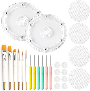 Cookie Decorating Supplies Including 2Pcs Acrylic Cookie Turntable 6Pcs ...