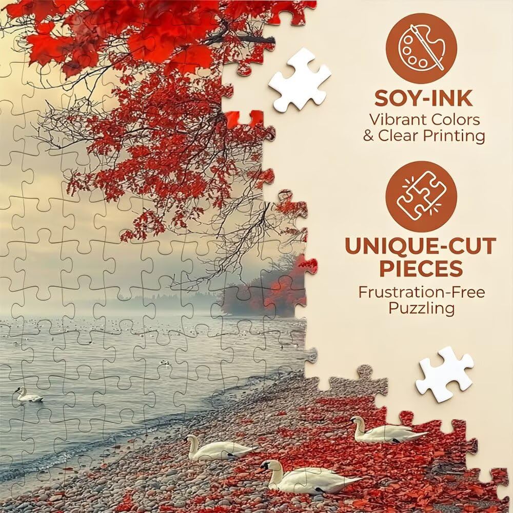 Puzzle 3000 elementów, puzzle dla dorosłych łabędzie jezioro artystyczne puzzle, gra puzzli, drewniane układanki, niemożliwe klasyczne układanki, do gry edukacyjnej wyzwanie zabawki, układanki