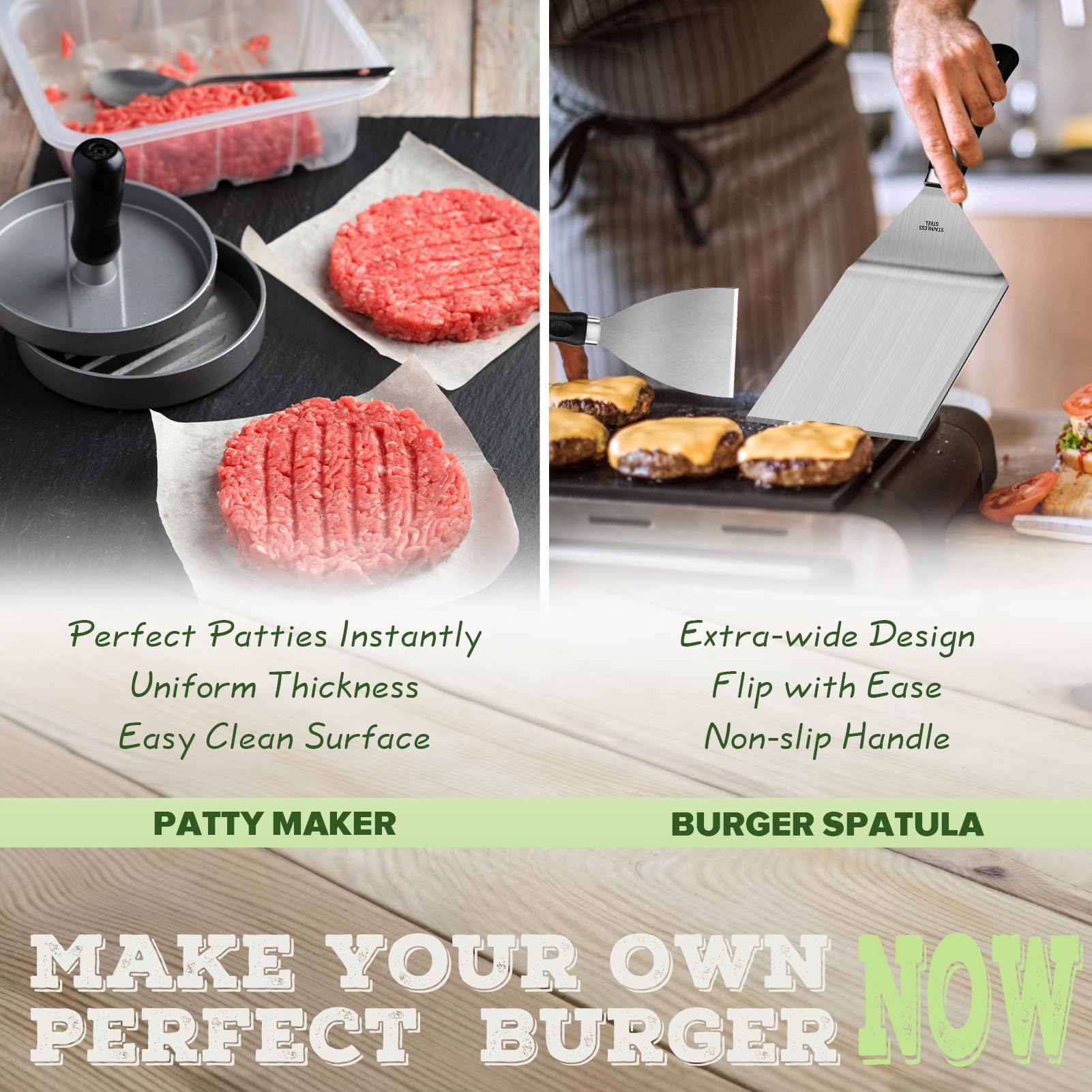 Smash Burger Set di 5 spatole per barbecue in acciaio inox per piastra grill Teppanyaki, accessori per barbecue Plancha con paletta grande, pressa per hamburger, campana per hamburger, spatola