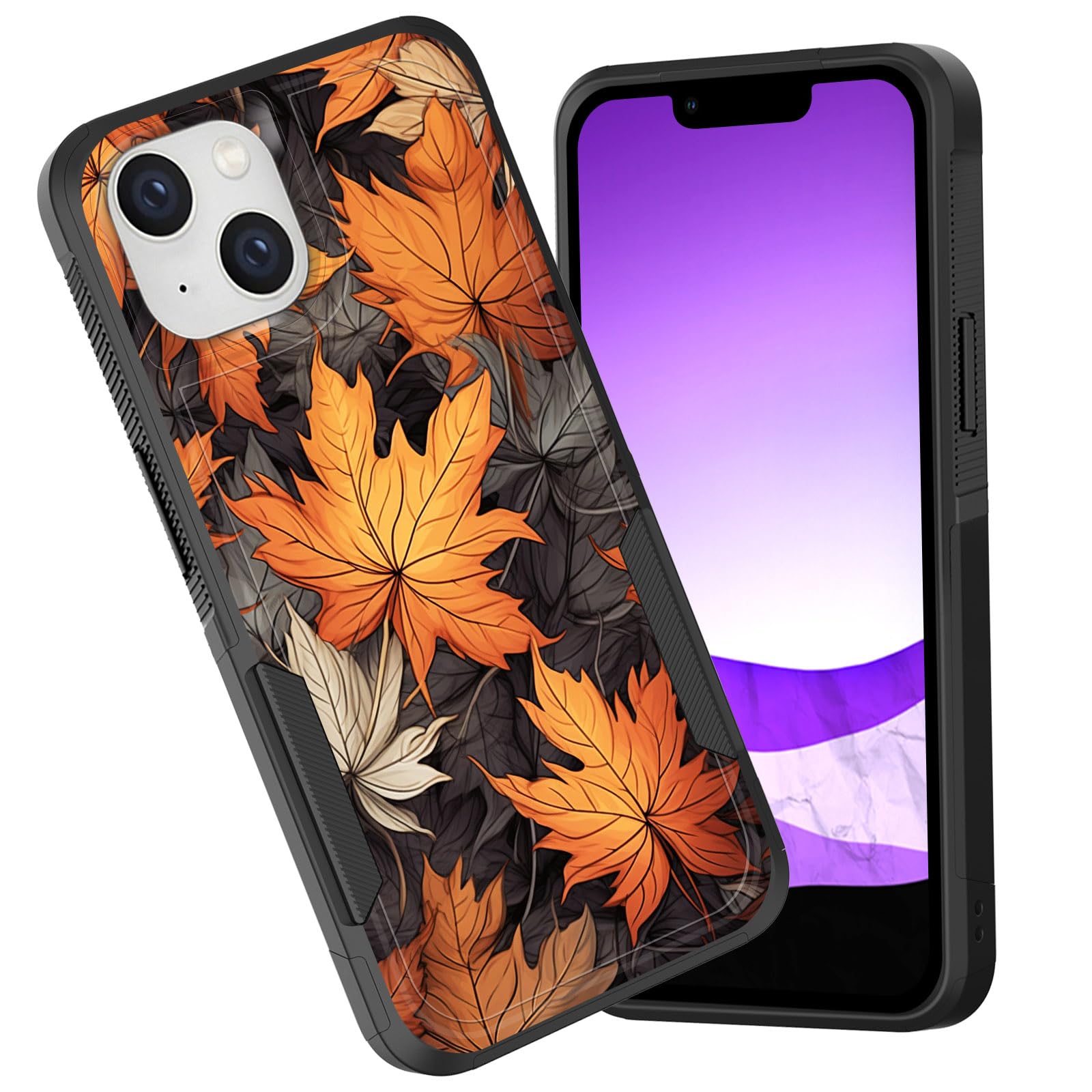 CICPLKSE for iPhone 14 Case/iPhone 13 Case,Dual Layer Heavy Duty Hybrid Shockproof Hard PC Soft Silicone TPU Bumper Protective Cover Case for iPhone