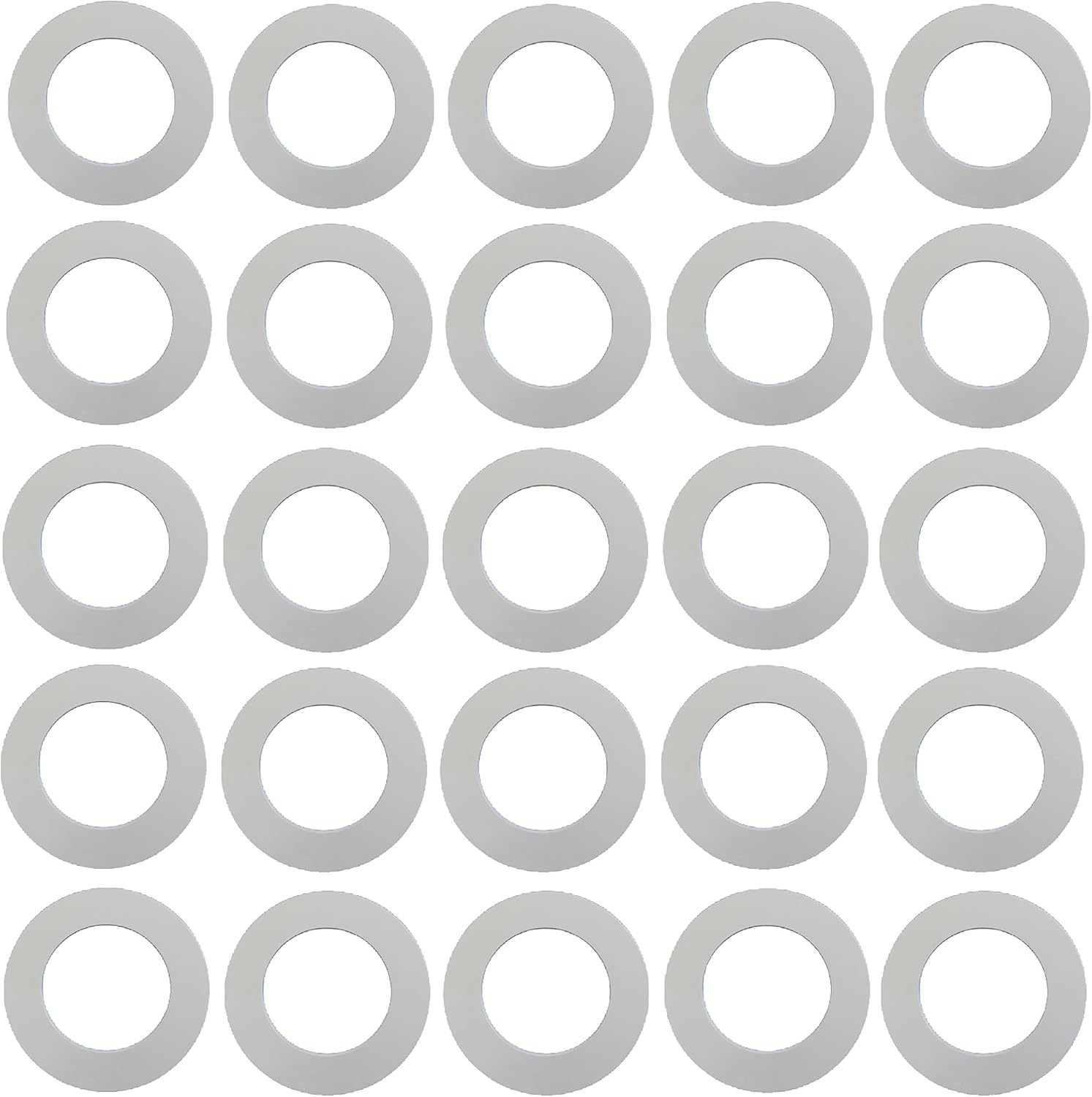 Trim Rings Plastic Ring 10" Inch Recessed Light Ring for Can Lights Lightening Fixture Multi-Colors Black or White (White, 25 Trim Rings)