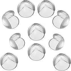 Vittak Kit 10 Protetor de Quina Mesa Canto Ponta Batente de Silicone Transparente Para Segurança e Proteção Bebê Criança Idoso Com Cola e Adesivo Forte Anti Impacto Móveis Vidros e Escadas