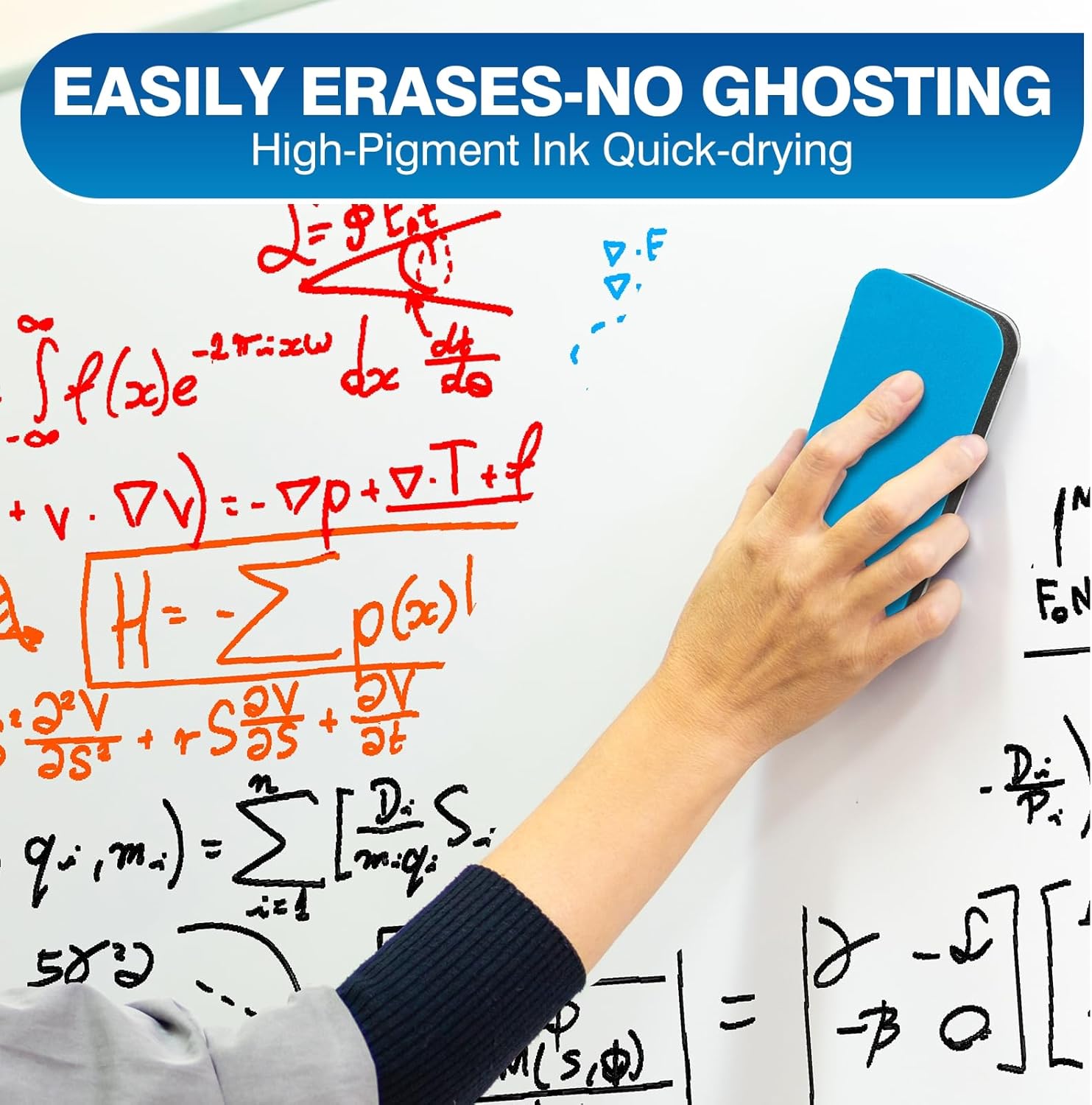 SFAIH Fine Tip Dry Erase Markers - 24 Pack Black Whiteboard Erasable Markers Bulk for Kids Adults, Ideal for Classroom School Office Home Use on White Board, Non-Toxic Easy Clean