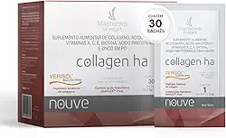 MANTECORP - Nutracêutico Nouve Collagen HA Nova Fórmula - Colágeno Verisol, Suplemento Nutricional Saúde e Firmeza da Pele, Redução de Rugas - 30 Sachês