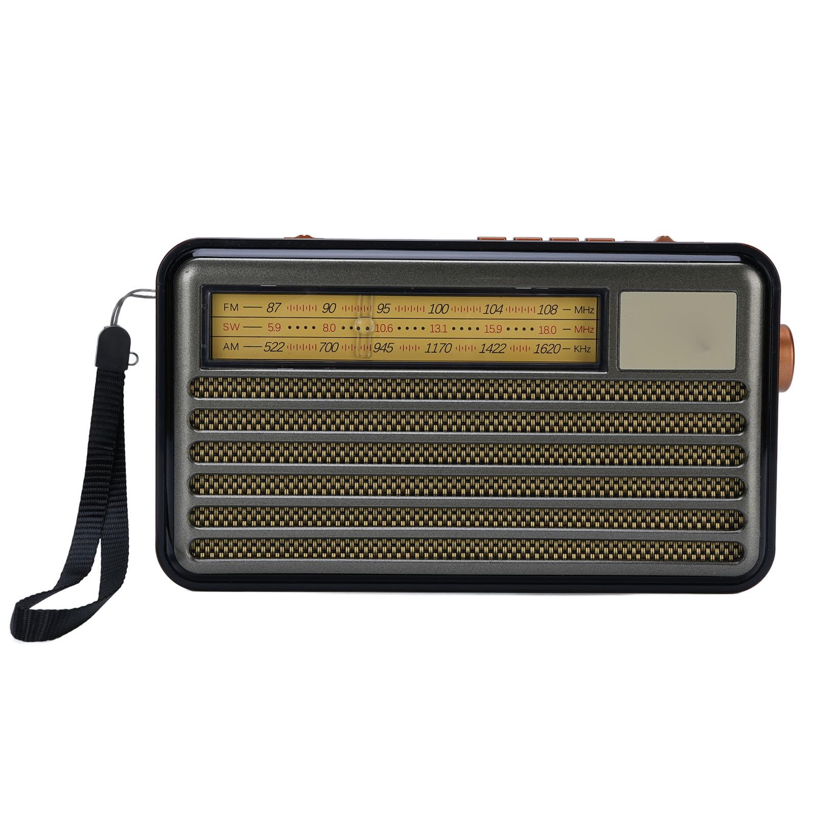 Radio Portátil Retro, Pequeña Radio de Corta Am FM con Bluetooth, Energía Solar o Baterías, para Emergencia de Iluminación Al Aire Libre