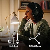 Vista 6 de Audio-Technica ATH-M20xBT Wireless Over-Ear Headphones, Black