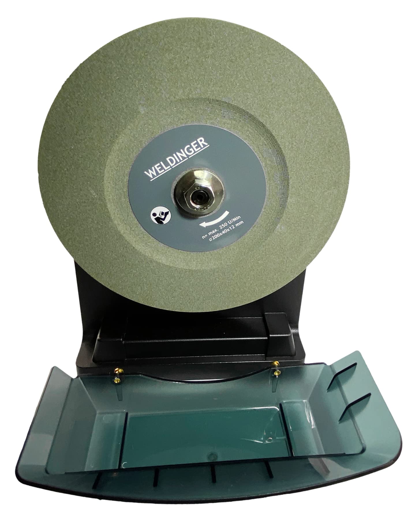 WELDINGER Nass- Schleifmaschine NSM 200 vario 90 W Drehzahl regelbar (Schleifgerät Doppelschleifgerät Naßschleifer Schleifer 5 Jahre Garantie)