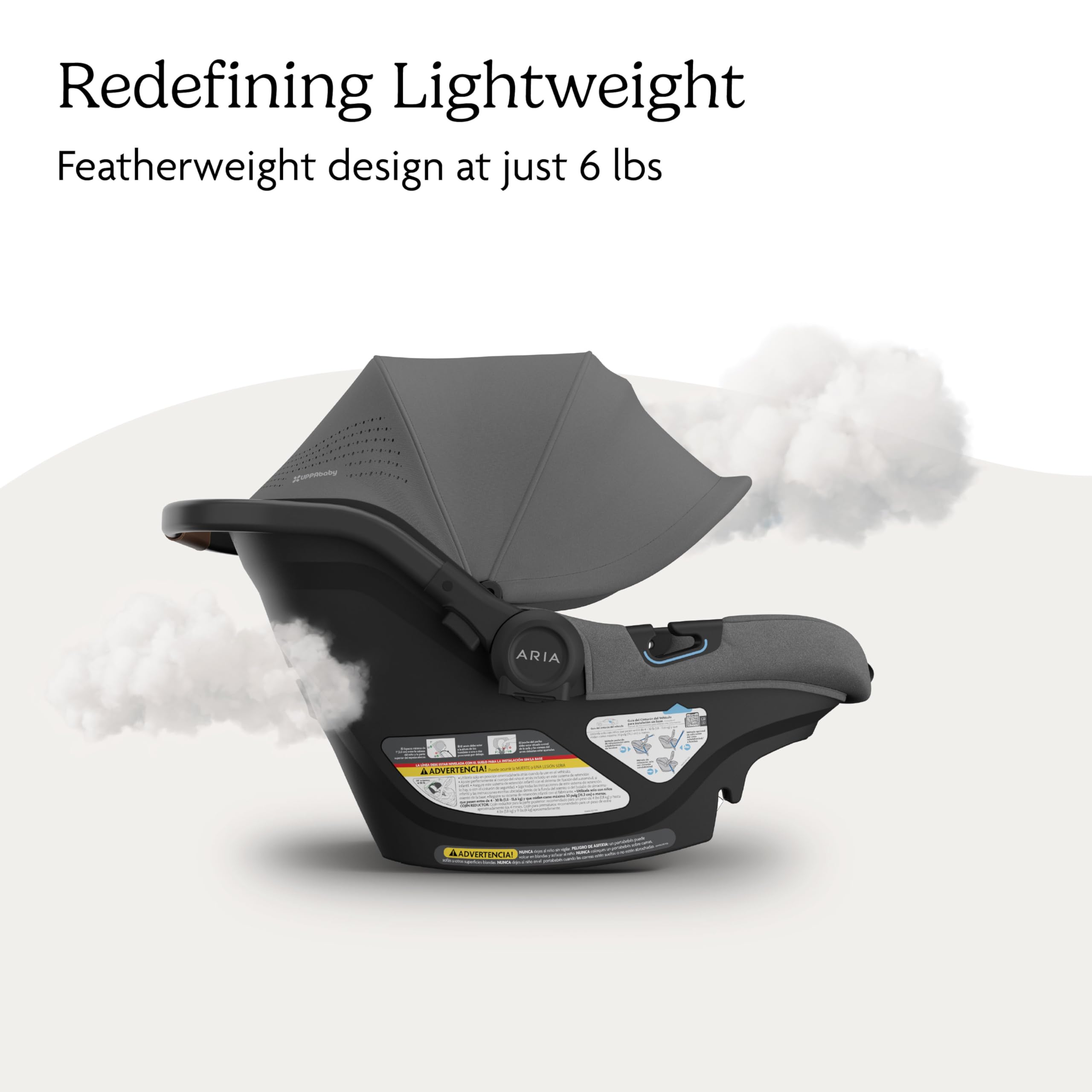 UPPAbaby Aria V2 Lightweight Infant Car Seat - Load Leg & Cover - Greyson