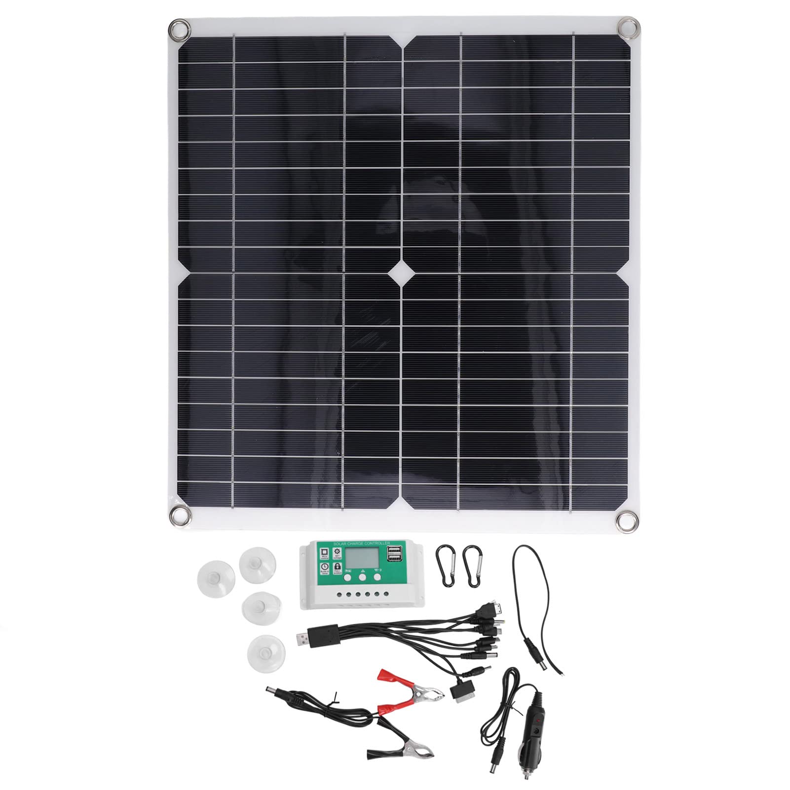 Fafeicy Kit Pannello Solare Flessibile Monocristallino 25W 15V, Pannello