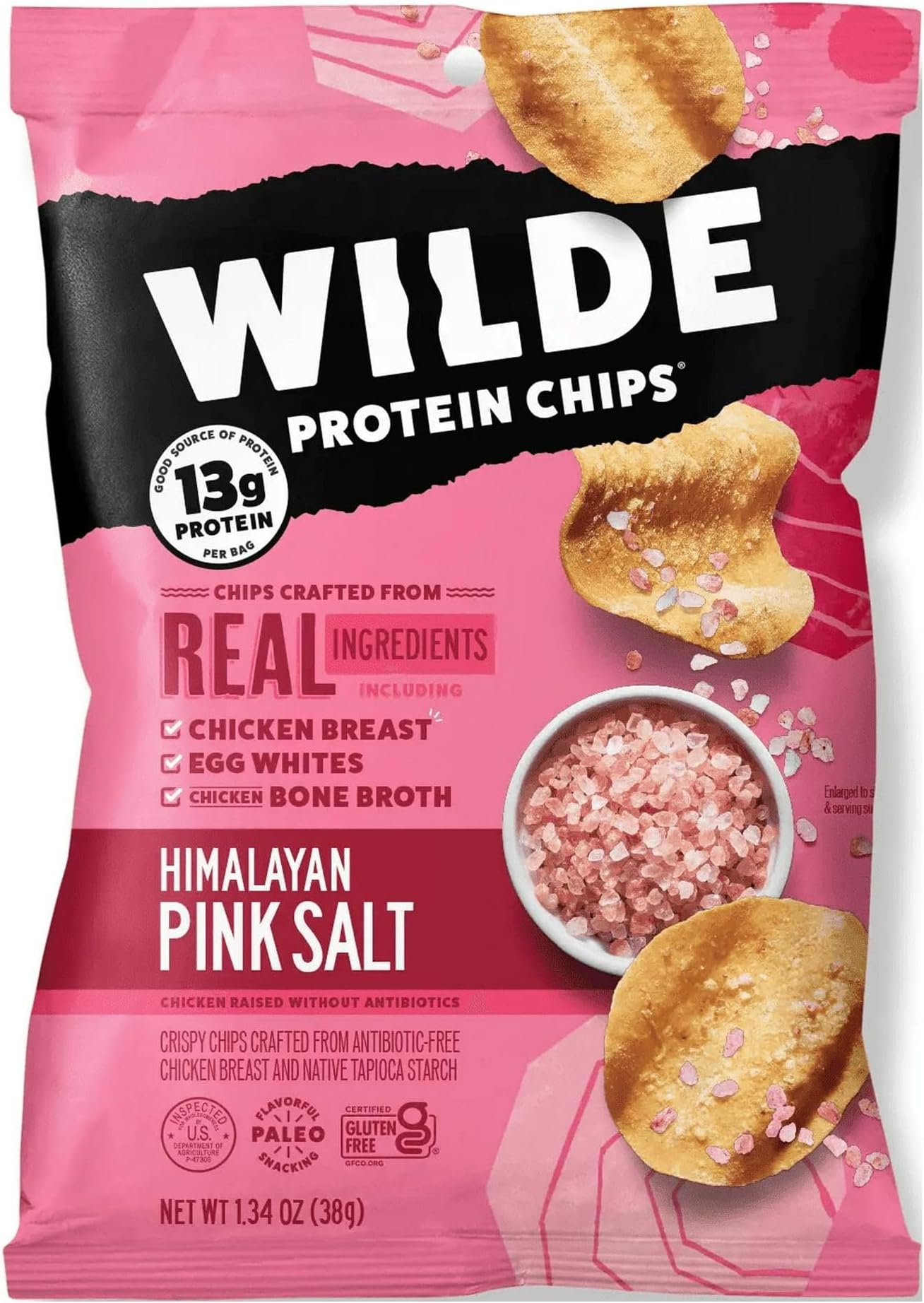 WILDE Protein Chips Himalayan Pink Salt 1.34oz