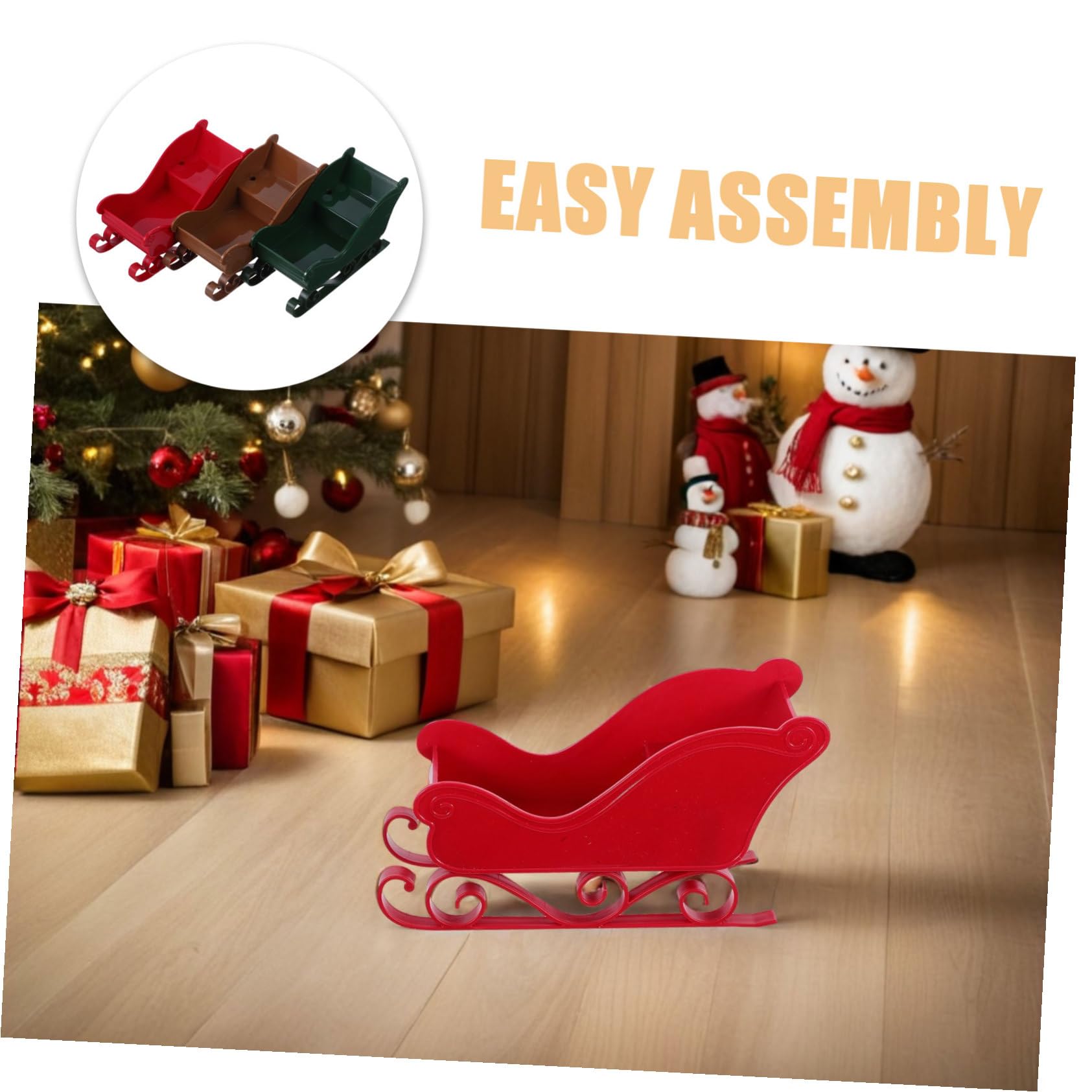 Alipis 3piezas Decoración De Navideño Miniatura para Manualidades y Accesorios Fotográficos para Fiestas Navideñas Modelo De De Escritorio para Decoración De Mesa