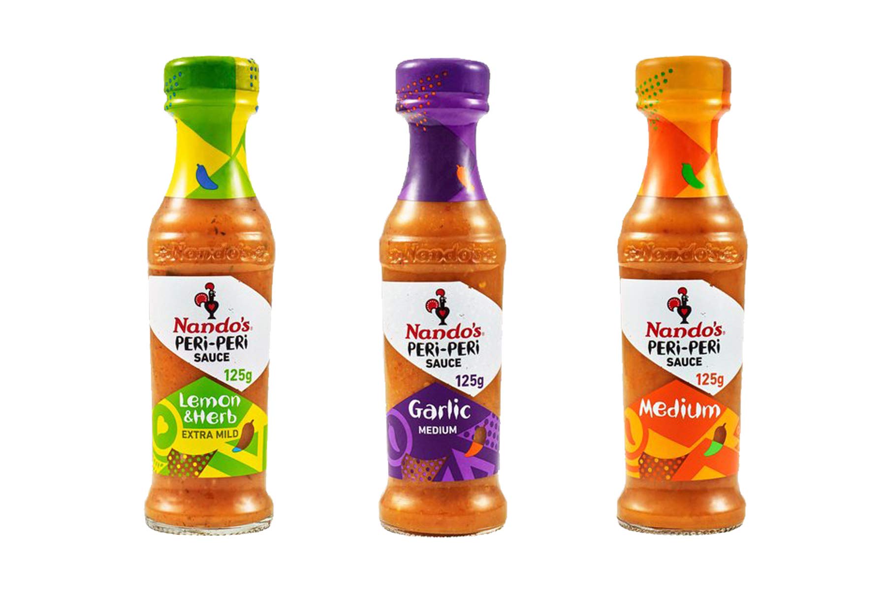 Peri-Peri Sauce Selection Medium, Lemon & Herb, Garlic 125g Each