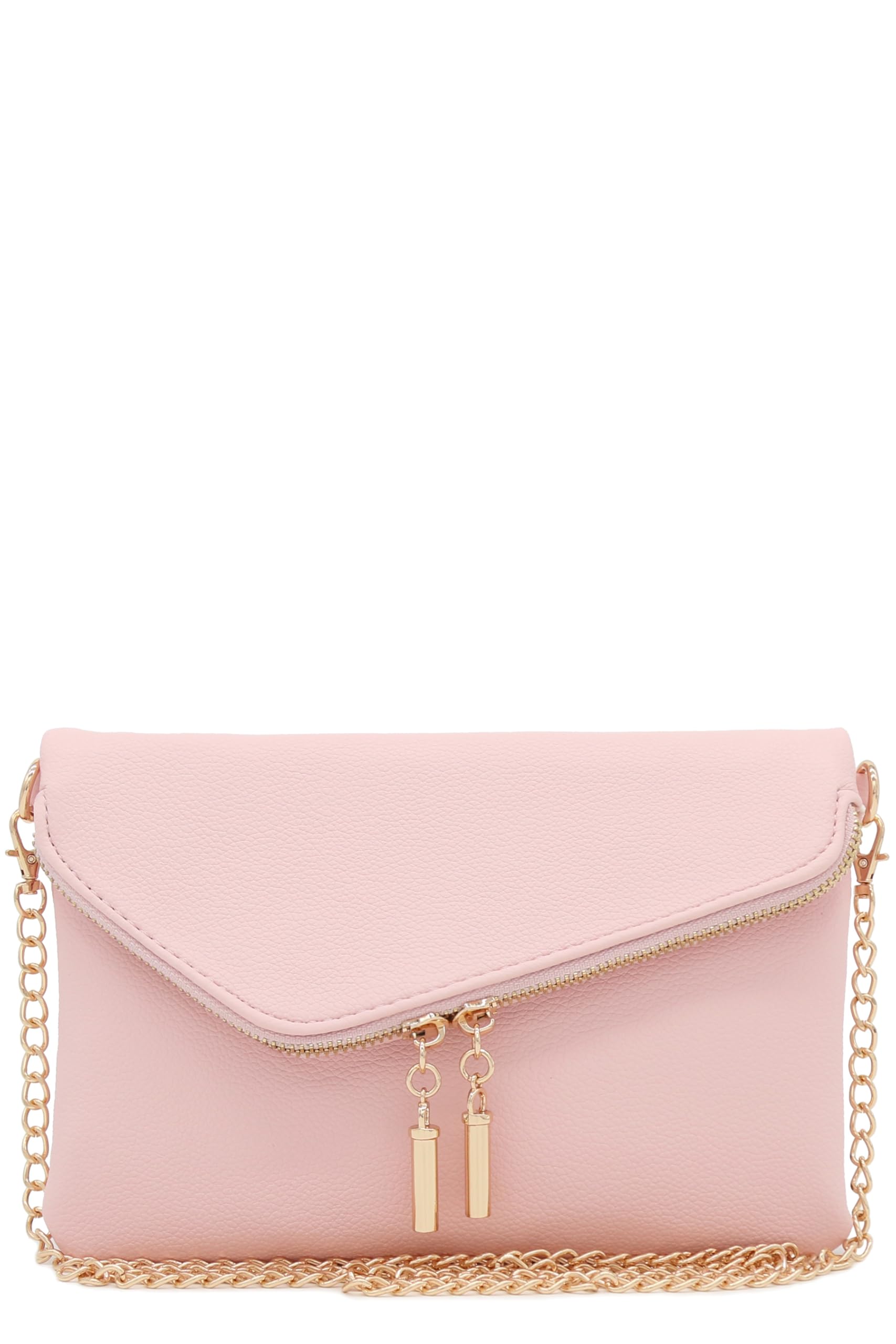FashionPuzzle Envelope Wristlet Clutch Crossbody Bag with Chain Strap