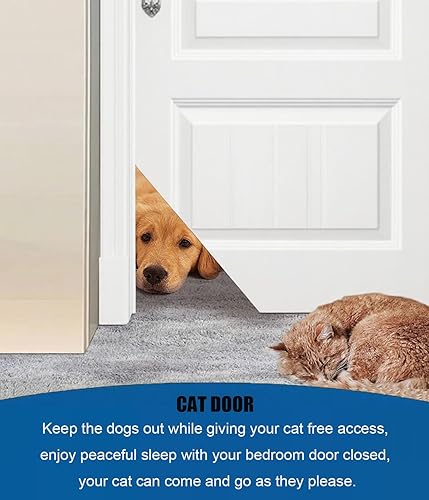 Miniatura 4 de Puerta de gato, kit de bisagra ajustable para puerta de gato (mano izquierda y derecha) Se adapta a puertas huecas y puertas interiores sólidas