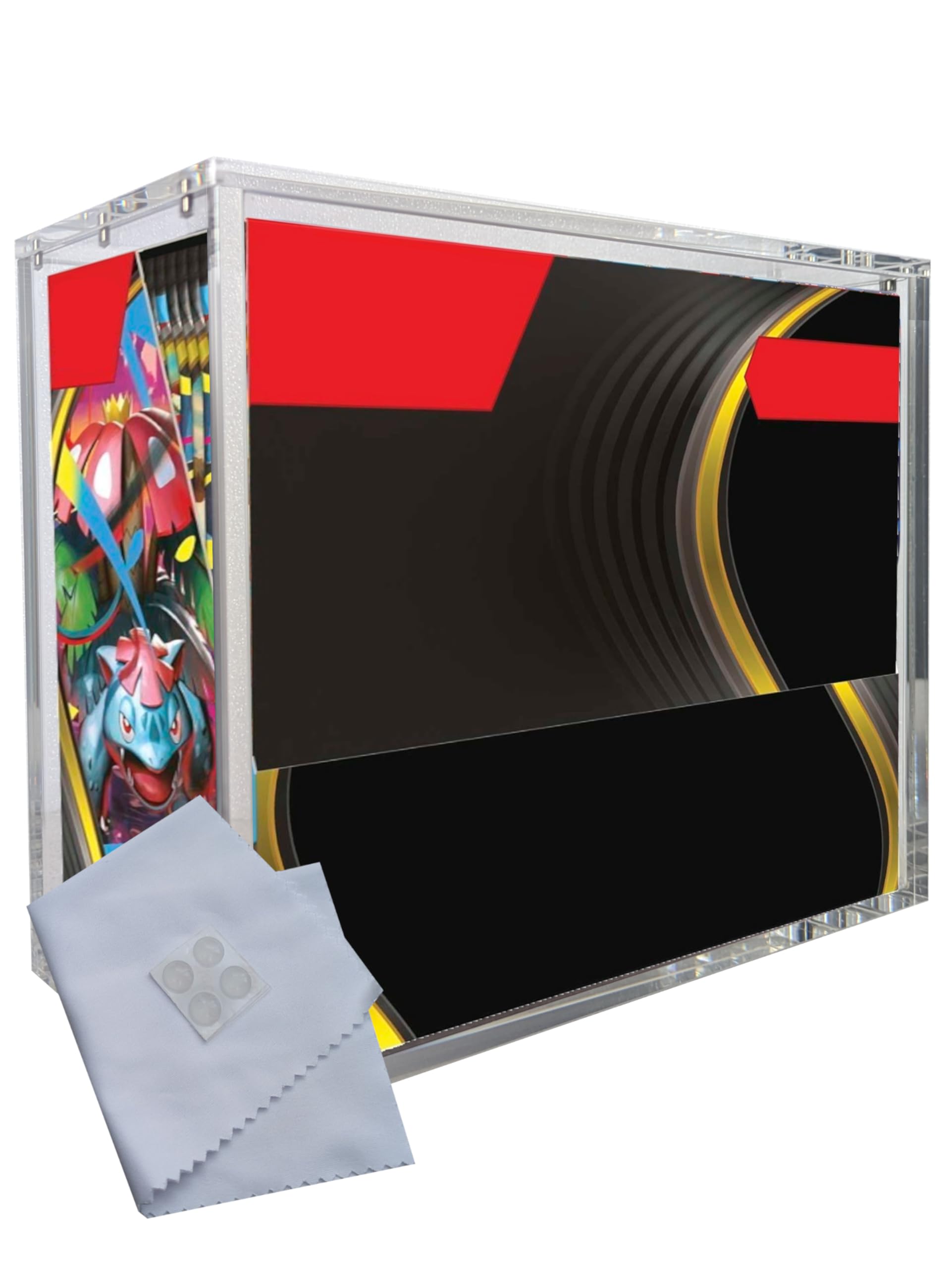 Vaulted Vortex Clear Acrylic Case For Pokemon Booster Box Display Case 8Mm Thick (1 Pack) Premium Protective Display Case With Magnetic Lid, Anti-Uv+ Plus Stackable, Acryli