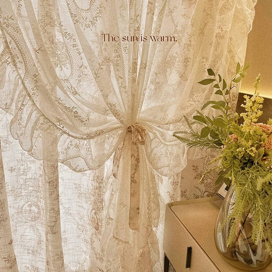 イギリスVintage　バテンレース　タブカーテン　コットン　２枚セット　バラ可 イギリスVintage バテンレース タブカーテン コットン 2枚