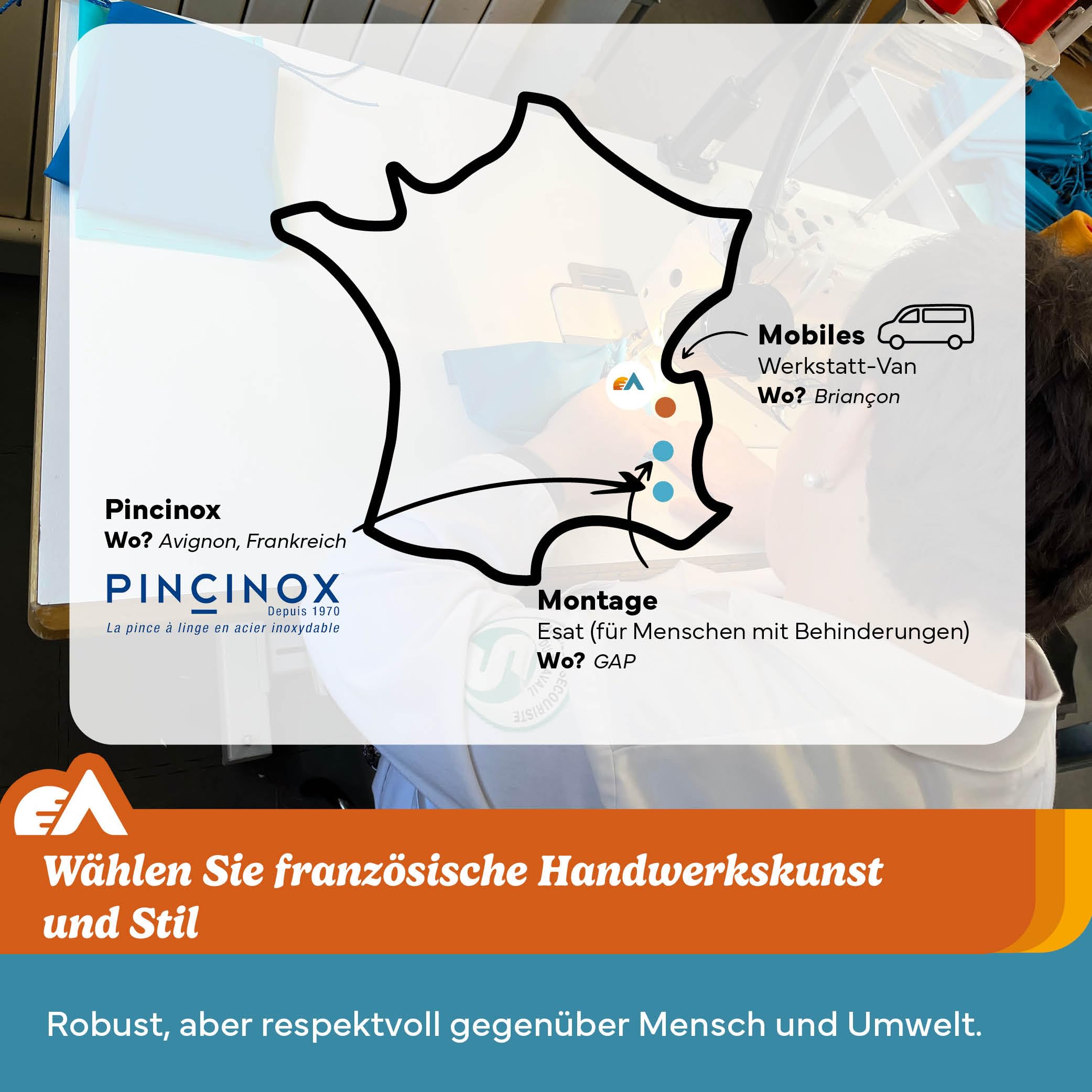 Wild PinUps:100 Unzerbrechliche Edelstahl Wäscheklammern Pincinox mit Wäscheklammerbeutel und Karabiner. Für Waschküche, Wäscheleine, Wäschespinne. Robuste und langlebige Wäscheklammern Made in France