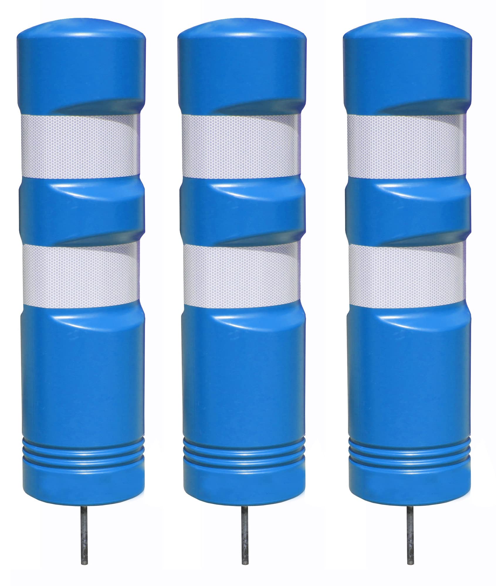 PAL | Hito de balizamiento y señalización de trafico H-75 azul elástico de gran flexibilidad y resistencia a los impactos (3- Hitos)