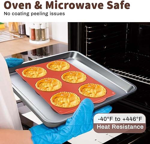 Miniatura 4 de Ocmoiy Molde de silicona para huevos de 4 pulgadas para sándwiches de desayuno, paquete de 2 moldes antiadherentes de silicona para panecillos de