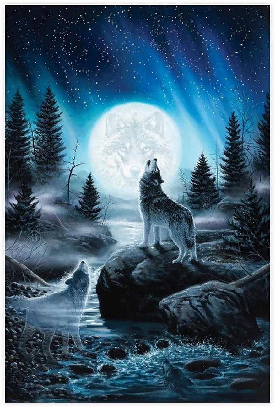 NIUZWDE Wolf Poster Wolf Wall Art Wolf Pictures Wolf