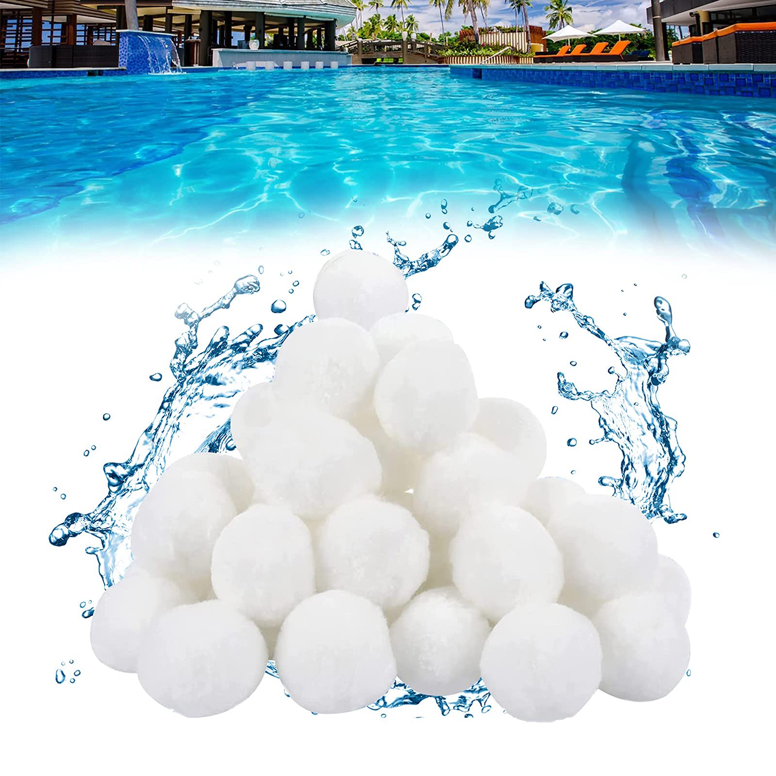 GJXJY Filtro Balls, Palline Filtranti per Piscina di Alta qualità, Pool Filtraggio Sand Filter, Ecologico e Durevole per Piscine, Pompe Filtro e Acquari